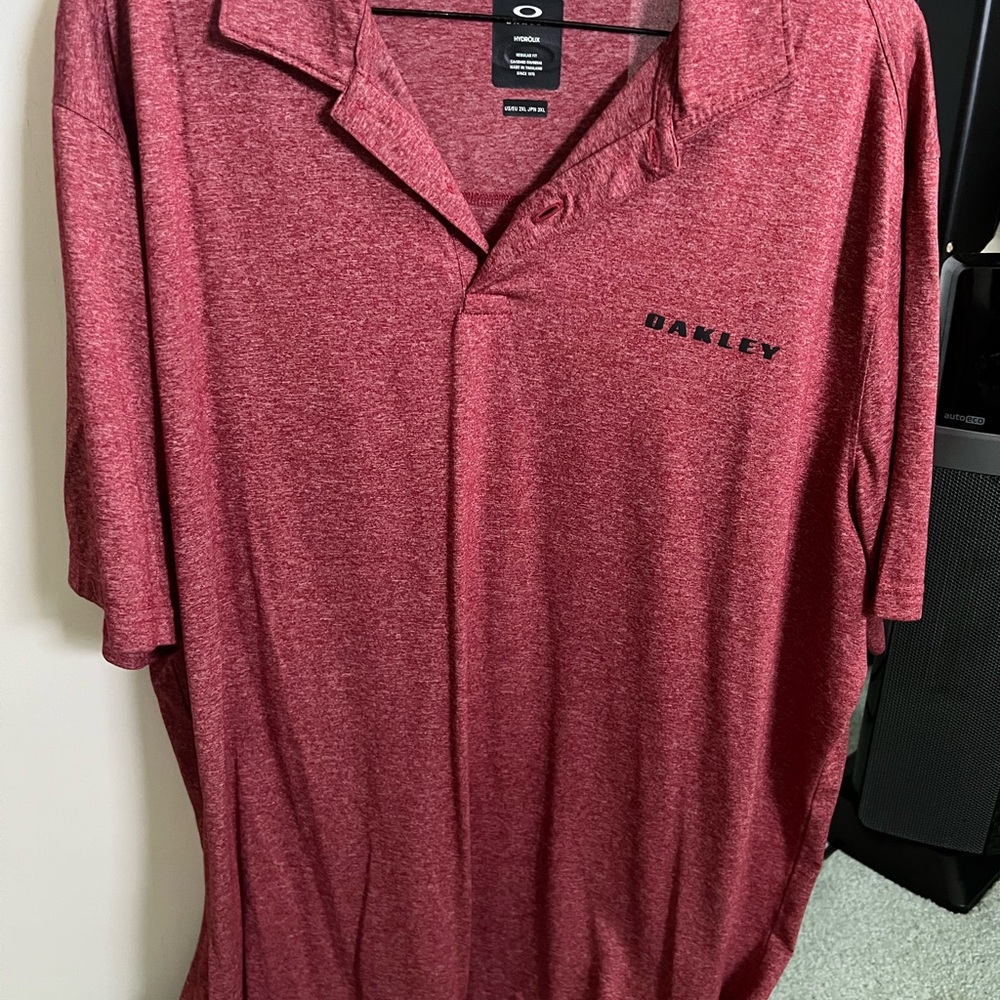 Oakley Men's Maroon Heather Performance Polo